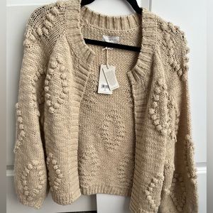 Lucky Brand Tan Cardigan Sweater